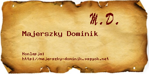 Majerszky Dominik névjegykártya